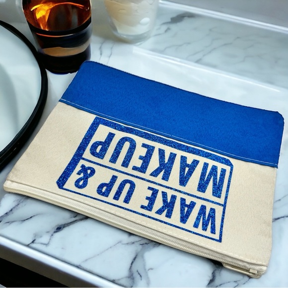 Custom Cosmetic Bag with Unique Sayings - Brand New! “Wake Up & Makeup” - Picture 4 of 6